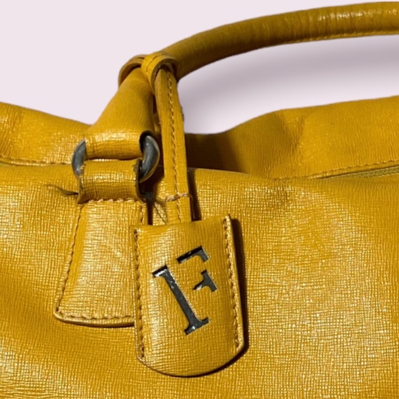Furla Textured Mustard Speedy Bag with Dust Bag - Picture 4 of 6